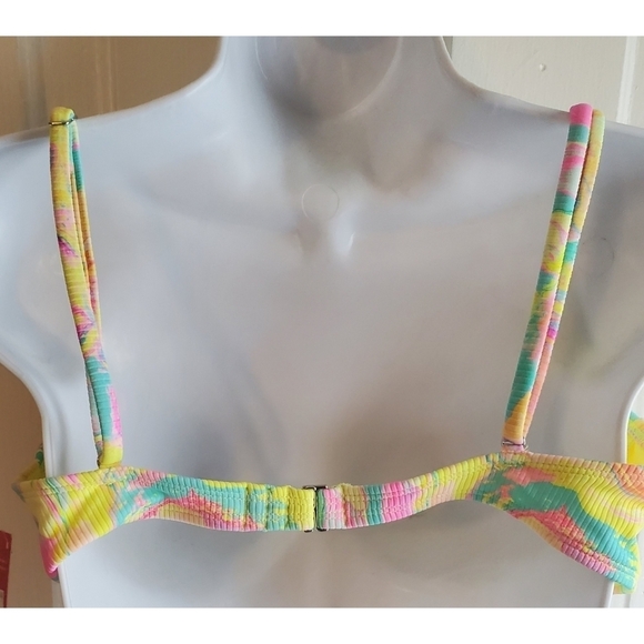 NEW Xhilaration Junior's Ribbed Square Neck Bralette Bikini Top - Picture 8 of 13